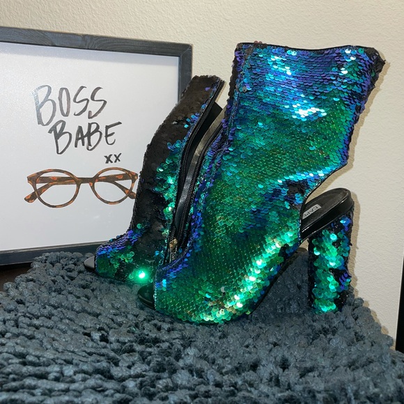 Cape Robbin Shoes - Mermaid sequence heels